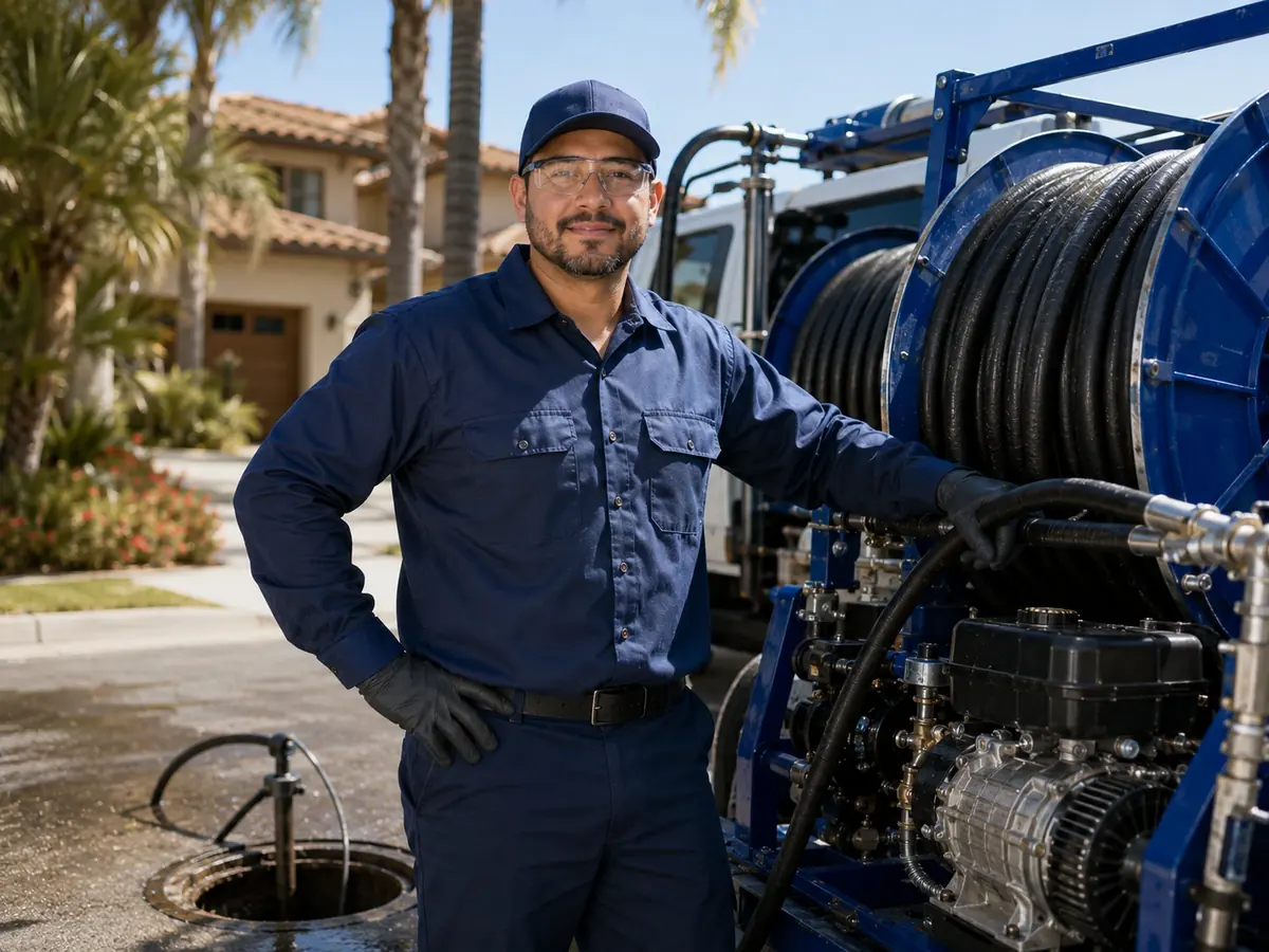 Hydro jet sewer cleaning in Coarsegold