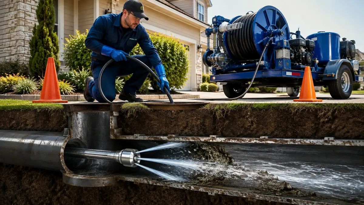 Main Sewer Line Hydro Jet Cleaning in Coarsegold