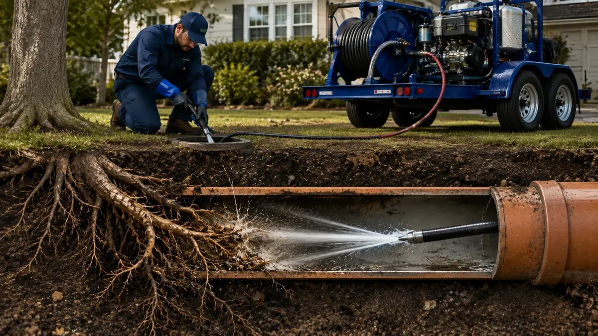 Tree Root Removal with Hydro Jetting in Coarsegold